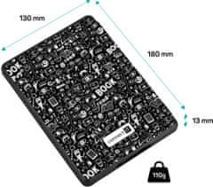 Connect IT pouzdro pro Amazon Kindle 2021 (11th gen.) CEB-1061-DD, doodle černá - rozbaleno