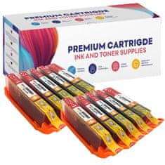 GP TONER 10x Kompatiblní inkoust pro CANON PGI-580XL CLI-581XL Pixma TR7550 TR8550 TS6150 TS8150 sada PREMIUM