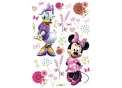 AG Design Samolepka na zeď DISNEY MINNIE A DAISY V KVĚTINÁCH 42,5 cm x 65 cm