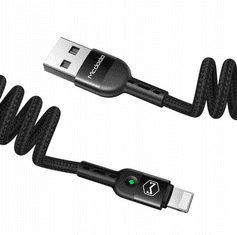 Mcdodo MCDODO OMEGA SPRING RYCHLÝ KABEL LED LIGHTNING 1,8M ČERNÝ CA-6410