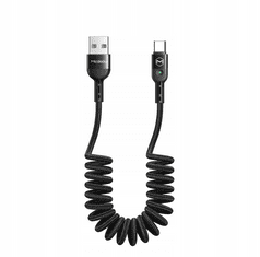 Mcdodo MCDODO OMEGA SPRING RYCHLÝ KABEL LED USB TYP C 1,8M ČERNÝ CA-6420