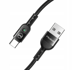 Mcdodo MCDODO OMEGA SPRING RYCHLÝ KABEL LED USB TYP C 1,8M ČERNÝ CA-6420