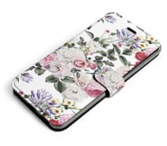 Mobiwear Flip pouzdro na mobil Samsung Galaxy A23 / A23 5G MD01S Růže na bílé