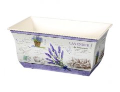 NOHEL GARDEN Set truhlíků LAVENDER DE PROVENCE plechový 23,25cm 2ks