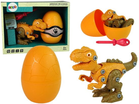 shumee Sada dinosaurů Tyrannosaurus Rex s vlastním šroubovákem na vejce oranžový