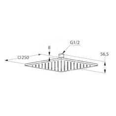 Kludi KLUDI A-QA sprchová hlavice čtvercová 25x25 644250500 - Kludi