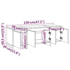 Vidaxl TV skříňka dub sonoma 120 x 30 x 40,5 cm kompozitní dřevo