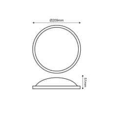 ACA ACA Lighting LED plastové černé stropní svítidlo 230V AC IP65 20W 1750lm 4000K 110d Ra80 DARIA2040B