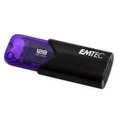 Emtec USB flash disk "B110 Click Easy", 128GB, USB 3.2, černá-fialová