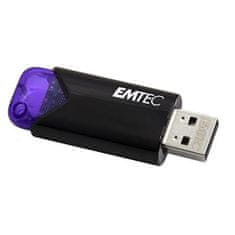 Emtec USB flash disk "B110 Click Easy", 128GB, USB 3.2, černá-fialová