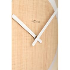 NEXTIME Designové nástěnné hodiny 3046 Nextime Wood Loop 30cm