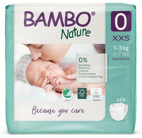 Bambo Nature 0 Premature (1-3 kg) 24 ks