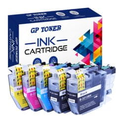 GP TONER 5x Kompatiblní inkoust pro Brother LC-3213XL DCP J572DW J772DW J774DW MFC J491DW J895DW sada