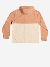 Quiksilver Krémovo-oranžová pánská lehká džínová bunda Quiksilver Natural Dyed Or Dyed XL