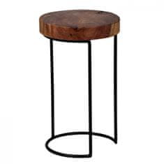 Bruxxi Odkládací stolek Akola, 28x45 cm, masiv Sheesham