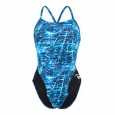 Michael Phelps Dámské plavky PRINT CITY LADY MID BACK modrá/černá XS - 36