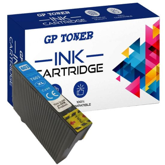 GP TONER Kompatiblní inkoust pro Epson 603XL Expression Home XP-2100 XP-4150 WorkForce WF-2810DWF azurová