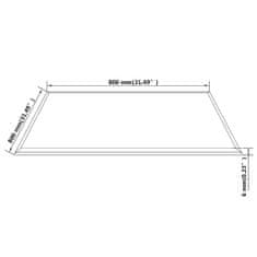 Vidaxl Stolní deska z tvrzeného skla čtvercová 800x800 mm