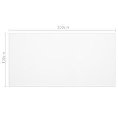 Vidaxl Ochranná fólie na stůl průhledná 200 x 100 cm 2 mm PVC