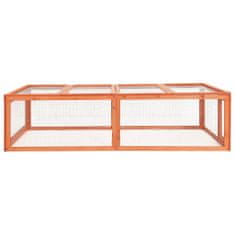 Greatstore Králíkárna 183 x 90 x 46,5 cm masivní jedlové dřevo