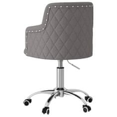 Greatstore Otočná kancelářská židle tmavě šedá textil