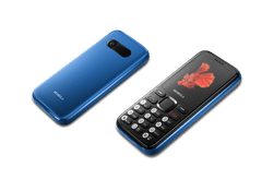Mobiola MB3010, praktický tlačítkový mobilní telefon, 2 SIM, modrý