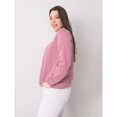 BASIC FEEL GOOD Dámská halenka s dlouhým rukávem plus size HAILEY tmavě růžová RV-BZ-6332.53P_361507 2XL