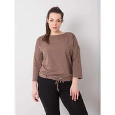 BASIC FEEL GOOD Dámská halenka plus size SANDY hnědá RV-BZ-6294.06P_361497 2XL