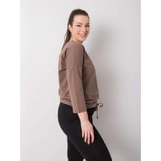 BASIC FEEL GOOD Dámská halenka plus size SANDY hnědá RV-BZ-6294.06P_361497 2XL