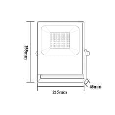 ACA ACA Lighting černá LED SMD reflektor IP66 50W RGBW 230V Q50RGBW