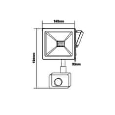 ACA ACA Lighting bílá SENSOR LED SMD reflektor IP66 30W 3000K 2400Lm 230V Ra80 Q3030WS