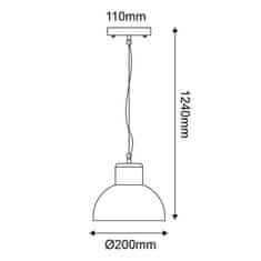 ACA ACA Lighting venkovní závěsné svítidlo BERO rezavá 1XE27 MAX.10W LED IP44 s opálovým difuzorem BERO1PR