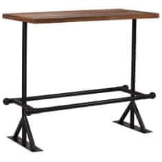 Greatstore Barový stůl z recyklovaného masivu 120x60x107 cm tmavě hnědý