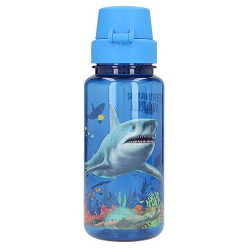 Plastová láhev Underwater World, Modrá, s mořskými živočichy, 400 ml