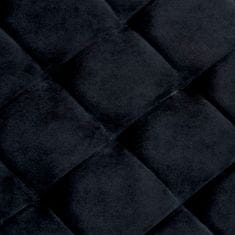 Greatstore Lavice 97 cm černá sametová tkanina a nerezová ocel
