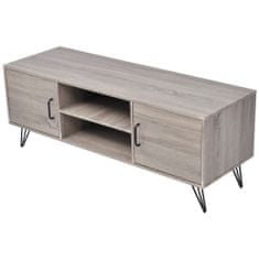 Greatstore TV stolek 120x40x45 cm šedý