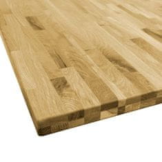 Greatstore Stolní deska z dubového masivu čtvercová 44 mm 70 x 70 cm