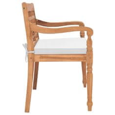 Vidaxl Lavice Batavia s poduškou 120 cm teak