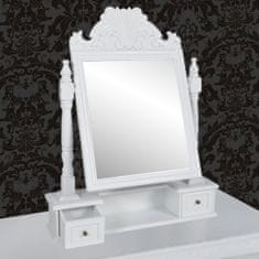 Greatstore Toaletní stolek s hranatým sklopným zrcadlem MDF