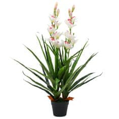 Petromila Umělá rostlina orchidej člunatec s květináčem 100 cm