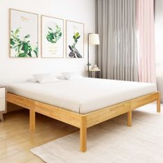 Greatstore Rám postele masivní dubové dřevo 200 x 200 cm