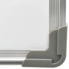 Greatstore Bílá magnetická tabule stíratelná za sucha 90 x 60 cm ocel