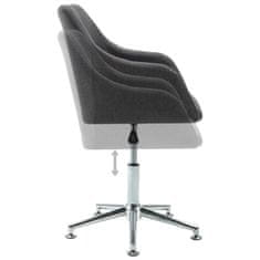 Vidaxl Otočná kancelářská židle, tmavě šedá, látka