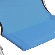 Greatstore Skládací plážové židle 2 ks modré textil