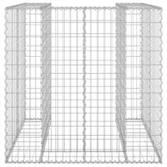 Vidaxl Gabionová zástěna pro popelnici pozinkovaná ocel 110x100x110 cm