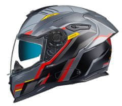 Nexx Helma na moto SX.100R GRIDLINE grey/red MT vel. S