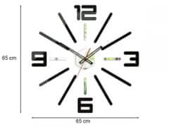 ModernClock 3D nalepovací hodiny Maxim černé