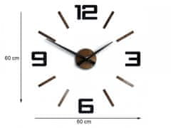 ModernClock 3D nalepovací hodiny Reden černo-měděné