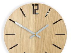 ModernClock Nástěnné hodiny Carlo Wood hnědé