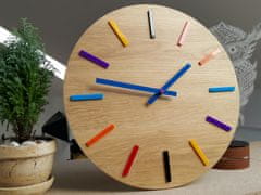 ModernClock Nástěnné hodiny Colorfull hnědé